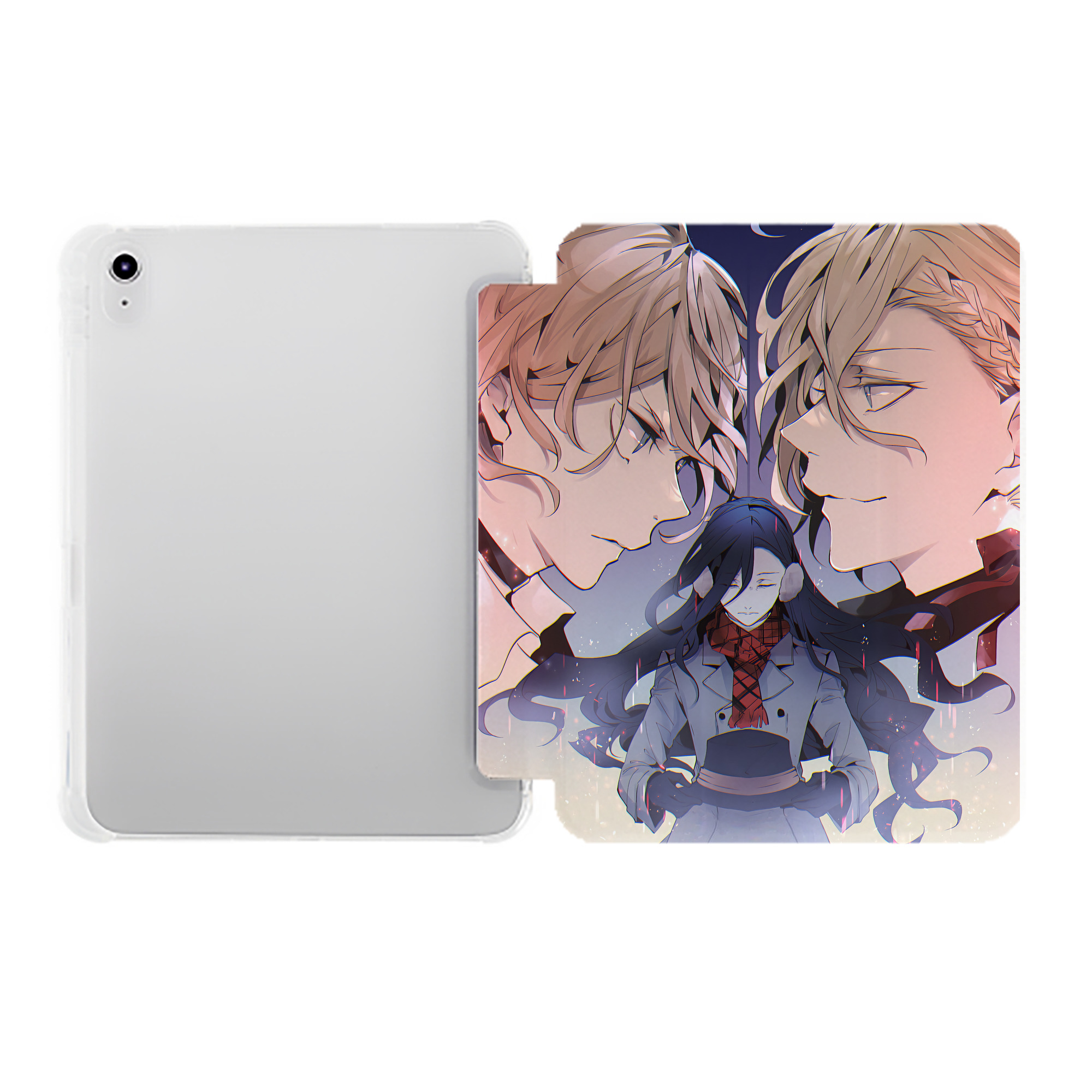 （画像用） 文豪ストレイドッグス Bungo Stray Dogs IPad ケース ペン収納付き 三つ折りスタンド PUレザー×シリコン 対応機種9.5/10.5/10.9インチ